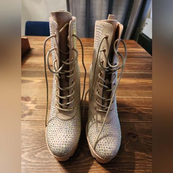 Woman's Rhinestone Booties - Picture 3 of 4